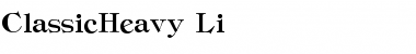 Download ClassicHeavy-Li Font