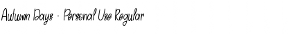 Download Autumn Days - Personal Use Font