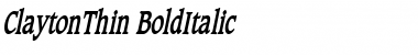 Download ClaytonThin BoldItalic Font