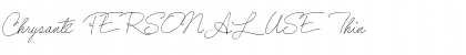 Download Chrysante PERSONAL USE Font