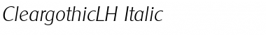 Download CleargothicLH Font