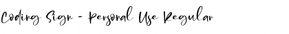 Download Coding Sign - Personal Use Font