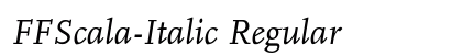 FFScala-Italic Regular Font FFScala-Italic Regular Font Preview