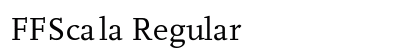 FFScala Regular Font FFScala Regular Font Preview