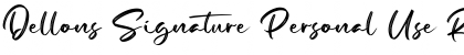 Download Dellons Signature Personal Use Font Download Dellons Signature Personal Use Font