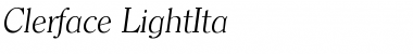 Download Clerface-LightIta Font