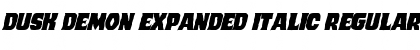 Download Dusk Demon Expanded Italic Font