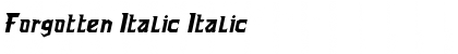 Download Forgotten Italic Italic Font