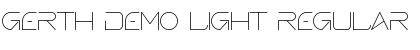 Download Gerth Demo Light Font
