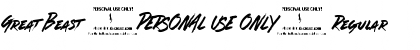 Download Great Beast (PERSONAL USE ONLY) Font
