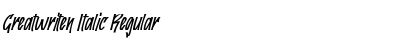 Download Greatwriten Italic Font