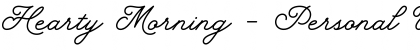 Download Hearty Morning - Personal Use Font Download Hearty Morning - Personal Use Font
