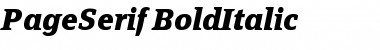 Download PageSerif-BoldItalic Font