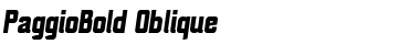 Download PaggioBold Oblique Regular Font