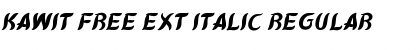 Download Kawit Free Ext Italic Regular Font