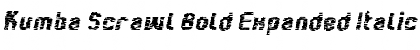 Download Kumba Scrawl Bold Expanded Italic Font