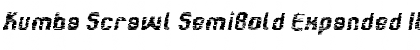 Download Kumba Scrawl SemiBold Expanded Italic Font