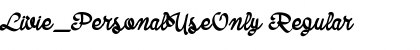 Download Livie_PersonalUseOnly Regular Font Title Preview