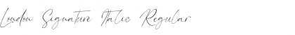 Download London Signature Italic Regular Font Title Preview