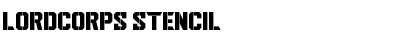 Download Lordcorps Stencil Font Title Preview