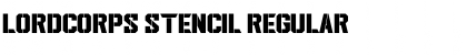 Download Lordcorps Stencil Regular Font Title Preview