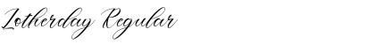 Download Lotherday Regular Font Title Preview