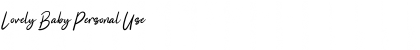 Download Lovely Baby Personal Use Font Title Preview