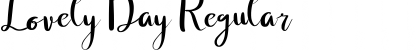 Download Lovely Day Regular Font Title Preview
