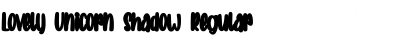 Download Lovely Unicorn Shadow Regular Font Title Preview