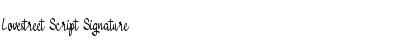 Download Lovestreet Script Signature Font Title Preview