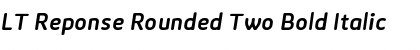 Download LT Reponse Rounded Two Bold Italic Font Title Preview