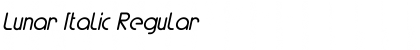 Download Lunar Italic Regular Font Title Preview