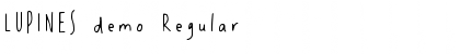 Download LUPINES demo Regular Font Title Preview