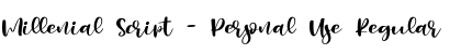 Download Millenial Script - Personal Use Font
