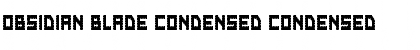 Download Obsidian Blade Condensed Font