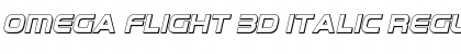 Download Omega Flight 3D Italic Font Download Omega Flight 3D Italic Font