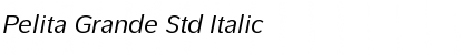 Download Pelita Grande Std Italic Font