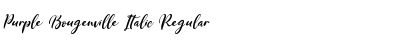 Download Purple Bougenville Italic Font