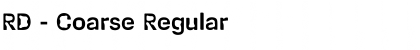 Download RD - Coarse Font