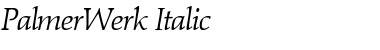 Download PalmerWerk Italic Font