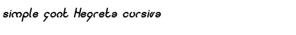 Download simple font Negreta cursiva Font