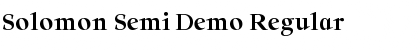 Download Solomon Semi Demo Regular Font