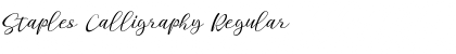 Download Staples Calligraphy Regular Font