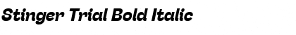 Download Stinger Trial Bold Italic Font