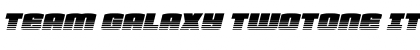 Download Team Galaxy Twotone Italic Regular Font