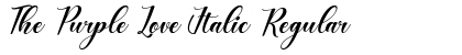 Download The Purple Love Italic Regular Font