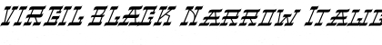 Download VIRGIL BLACK Narrow Italic Font