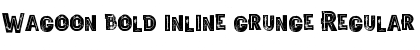 Download Wagoon bold inline grunge Regular Font