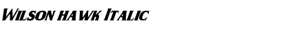 Download Wilson hawk Font