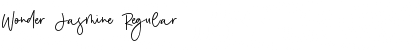 Download Wonder Jasmine Font
